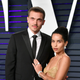 Karl Glusman (L) and Zoe Kravitz attend the 2019 Vanity Fair Oscar Party on February 24, 2019.